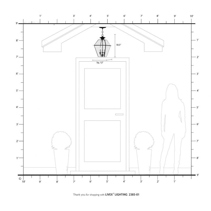 Livex Lighting Westover 3 - Light Pendant in  Antique Brass