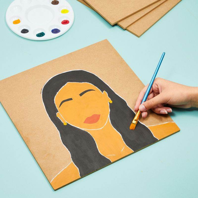 Bright Creations 20 Pack 12x12 MDF Boards, 1/4 Thick Wood Panels for DIY Arts and Crafts, Painting, Engraving