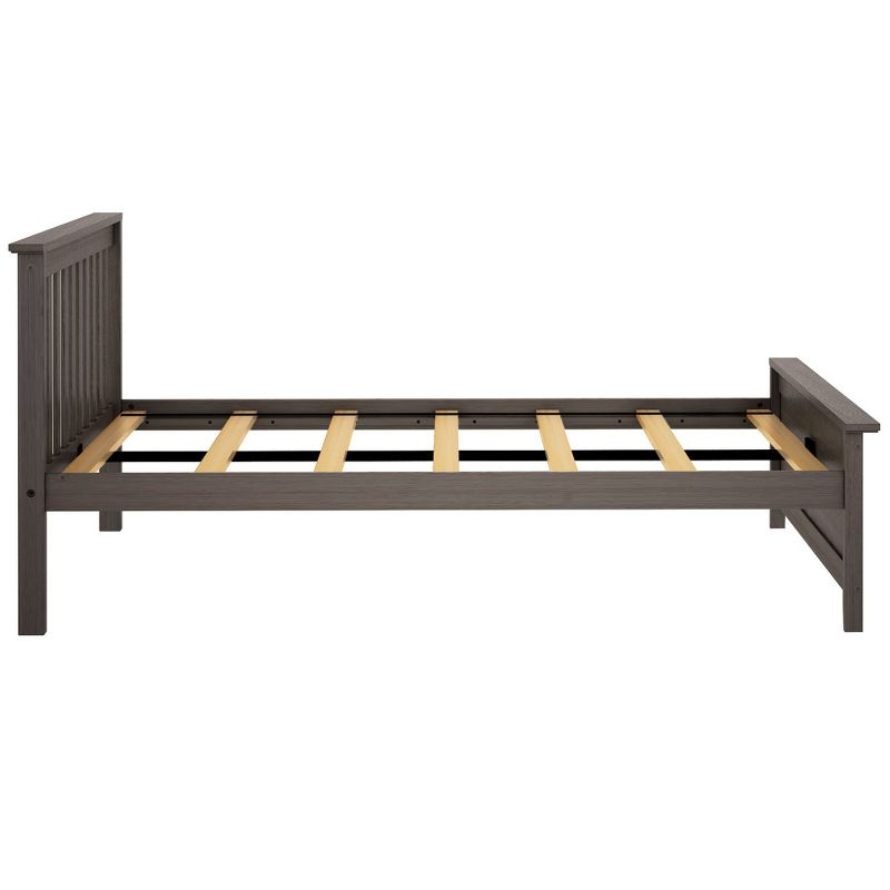 Plank+Beam Classic Solid Wood Full Size Bed Frame with Headboard, Platform Bed for Adults