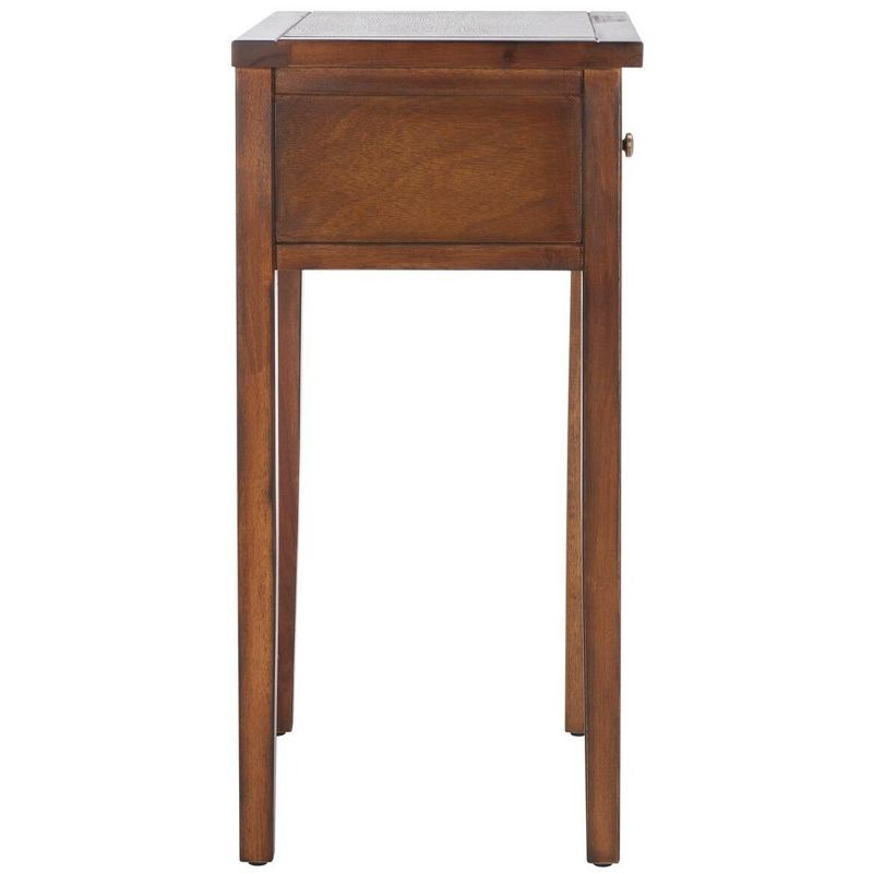 Abel Nightstand with Storage Drawers - Brown - Safavieh.