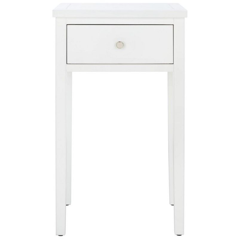 Abel Nightstand with Storage Drawers - White - Safavieh.
