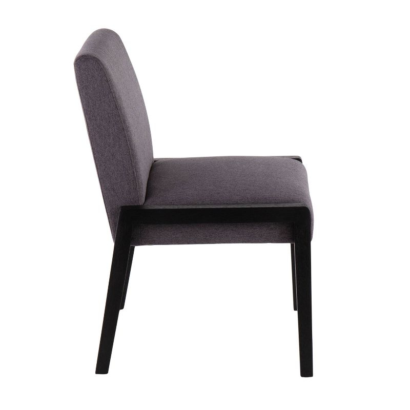 Set of 2 Carmen Dining Chairs Black/Gray - LumiSource: Elegant Upholstered, Wood Frame, Foam-Padded