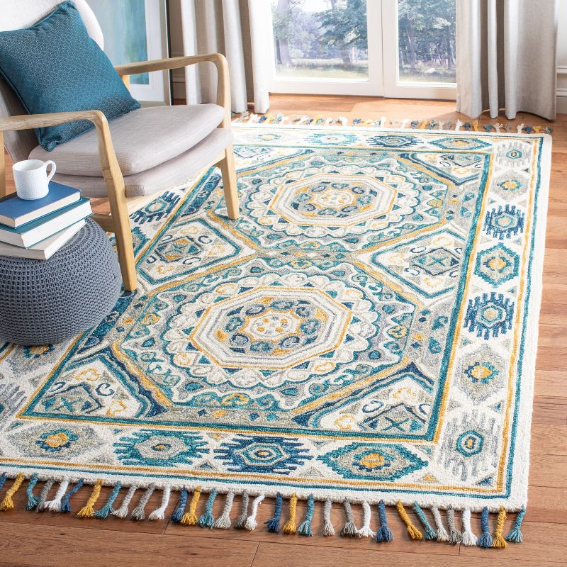 Aspen APN251 Hand Tufted Area Rug - Ivory/Charcoal - 5' X 8' - Safavieh.
