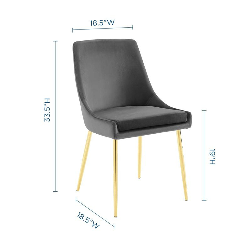 Modway Viscount Performance Velvet Dining Chairs - Set of 2