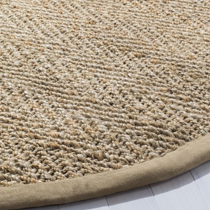 Natural Fiber NF263 Hand Woven Indoor Area Rug - Natural - 8' Round - Safavieh.