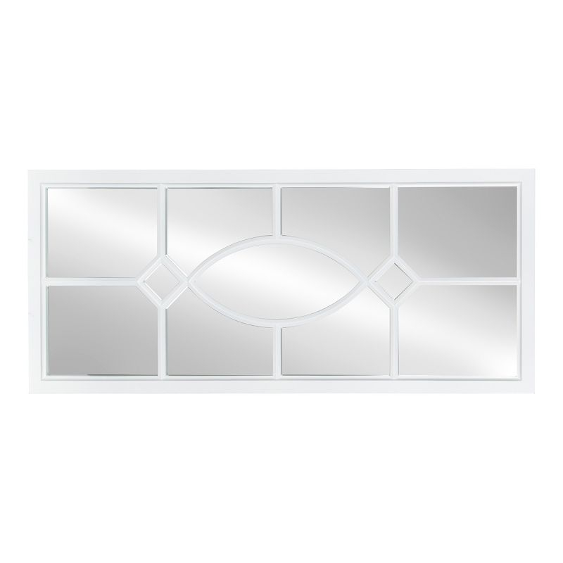 13" x 30" Cassat Framed Wall Accent Mirror White - Kate and Laurel