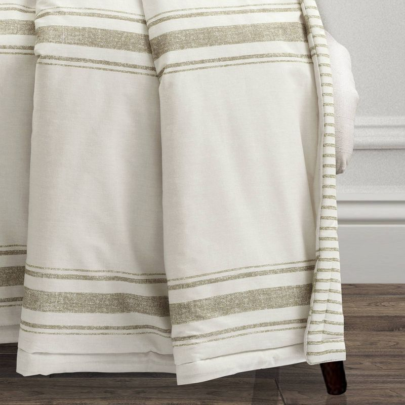50"x60" Farmhouse Striped Throw Blanket Neutral - Lush Décor