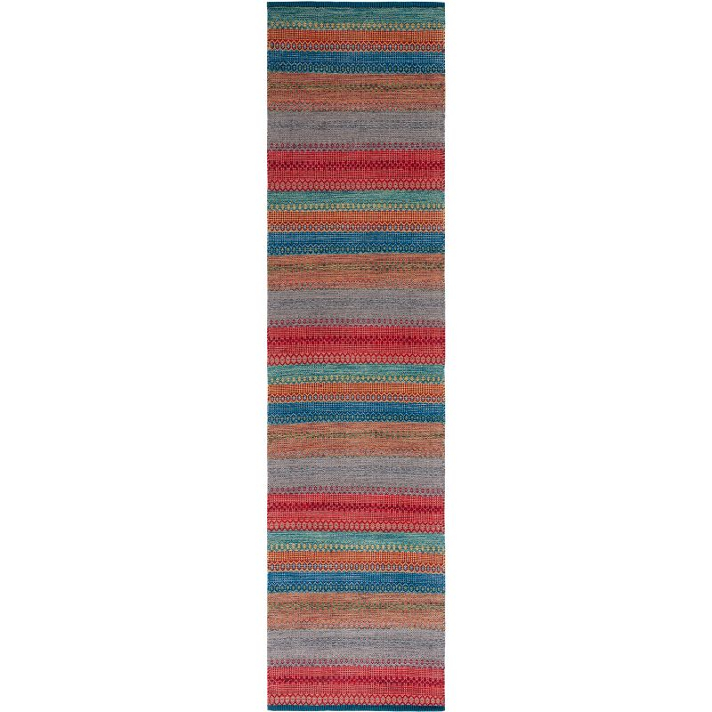 Kilim KLM475 Hand Woven Runner Rug - Blue/Red - 2'3"x9' - Safavieh.