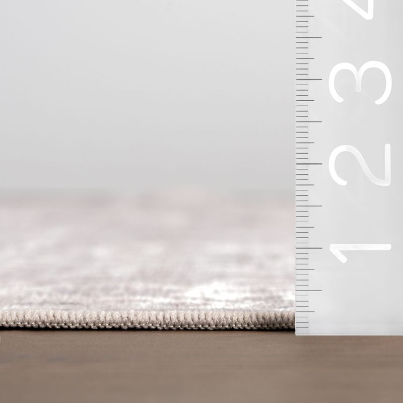 Nuloom Vita SplashGuard Vintage Medallion Machine Washable Area Rug, Runner 2' 6" x 12', Vita Grey