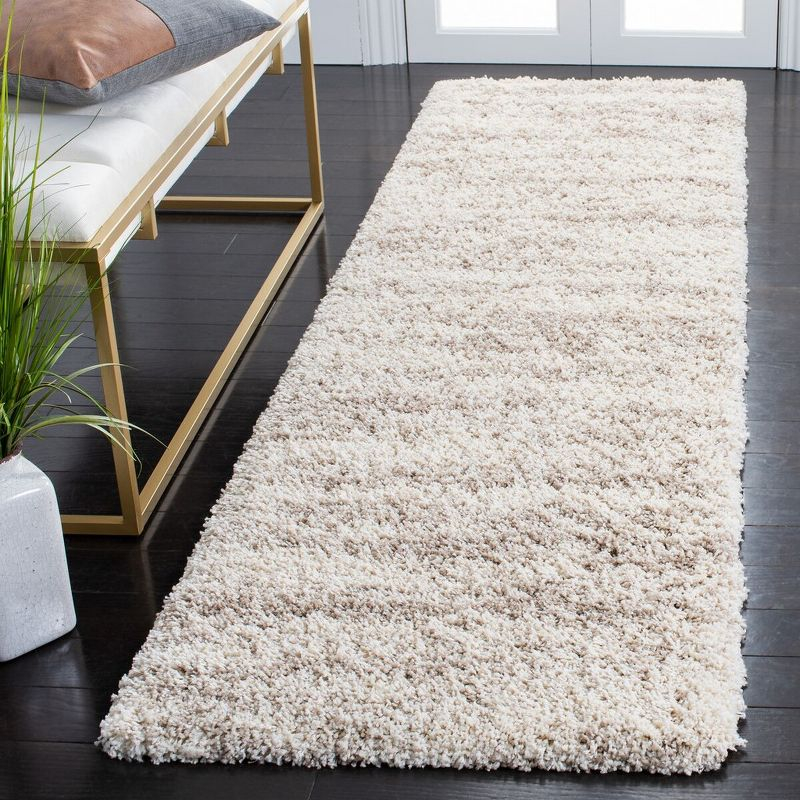 Hudson Shag SGH206 Power Loomed Runner Rug - Ivory/Beige - 2'3"x8' - Safavieh.