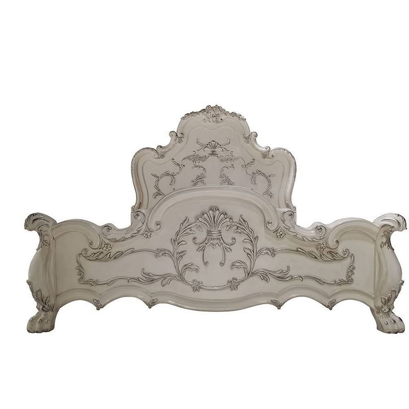 91" Queen Bed Dresden Traditional Carved Design & Claw Feet - Acme Furniture