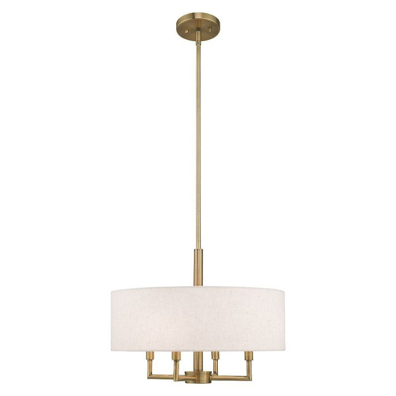 Livex Lighting Meridian 4 - Light Chandelier in  Antique Brass