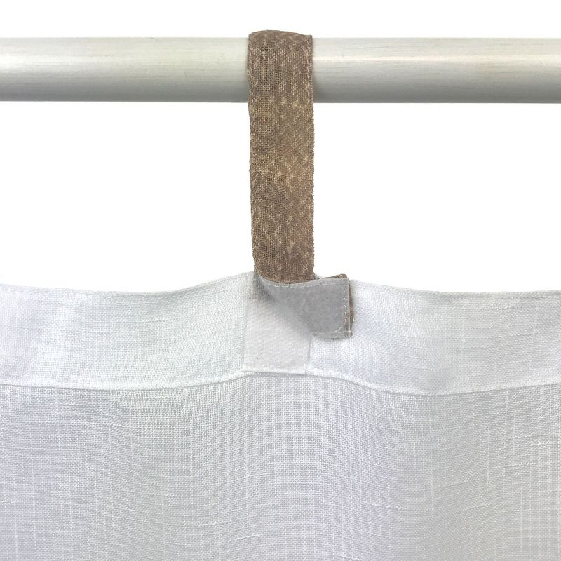 Darien Indoor/Outdoor Sheer Tab Top Single Window Curtain for Patio, Porch, Cabana - 52 x 108 - White - Elrene Home Fashions
