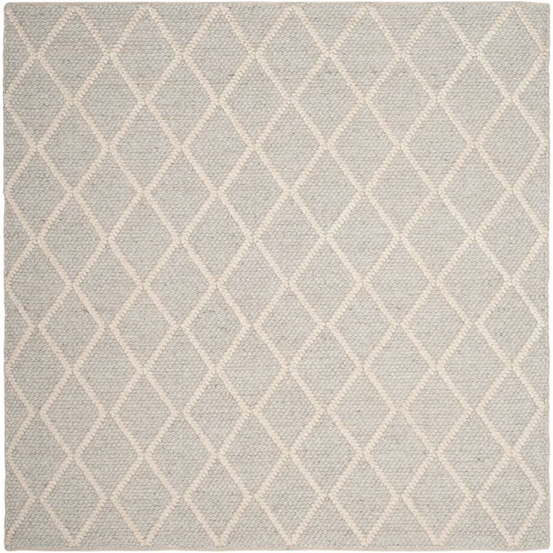 Natura NAT310 Hand Woven Area Rug - Silver/Ivory - 4'x4' - Safavieh.