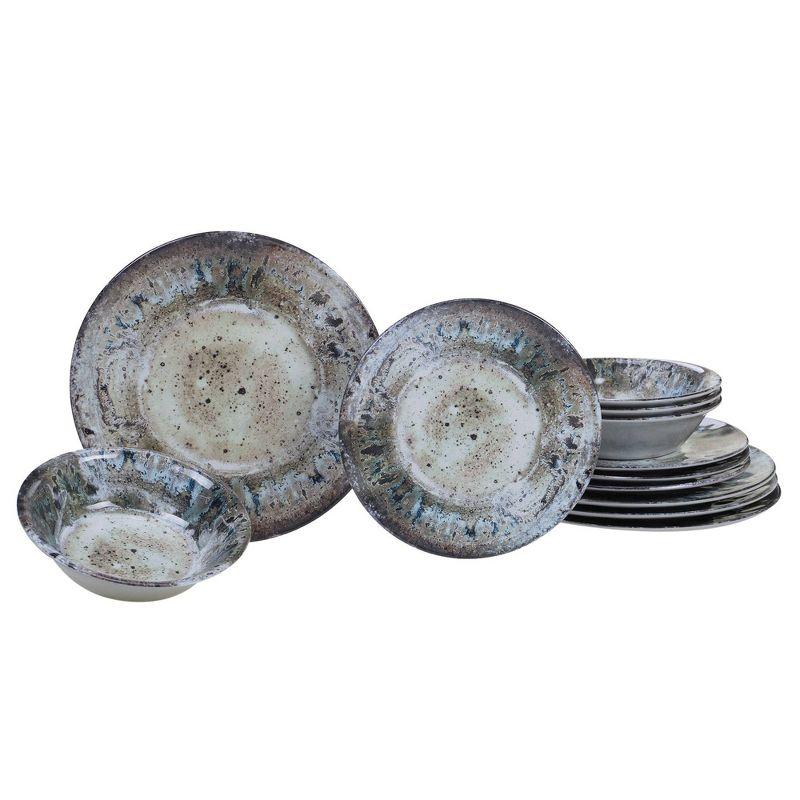 Certified International Certified International Radiance 12 Piece 100% Heavyweight Melamine Dinnerware Set, Service for 4 (Available in TEAL or CREAM)