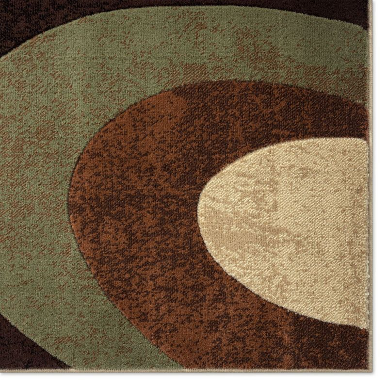 Home Dynamix Slade Contemporary Abstract Area Rug, Brown/Green, 7'10"x10'6"