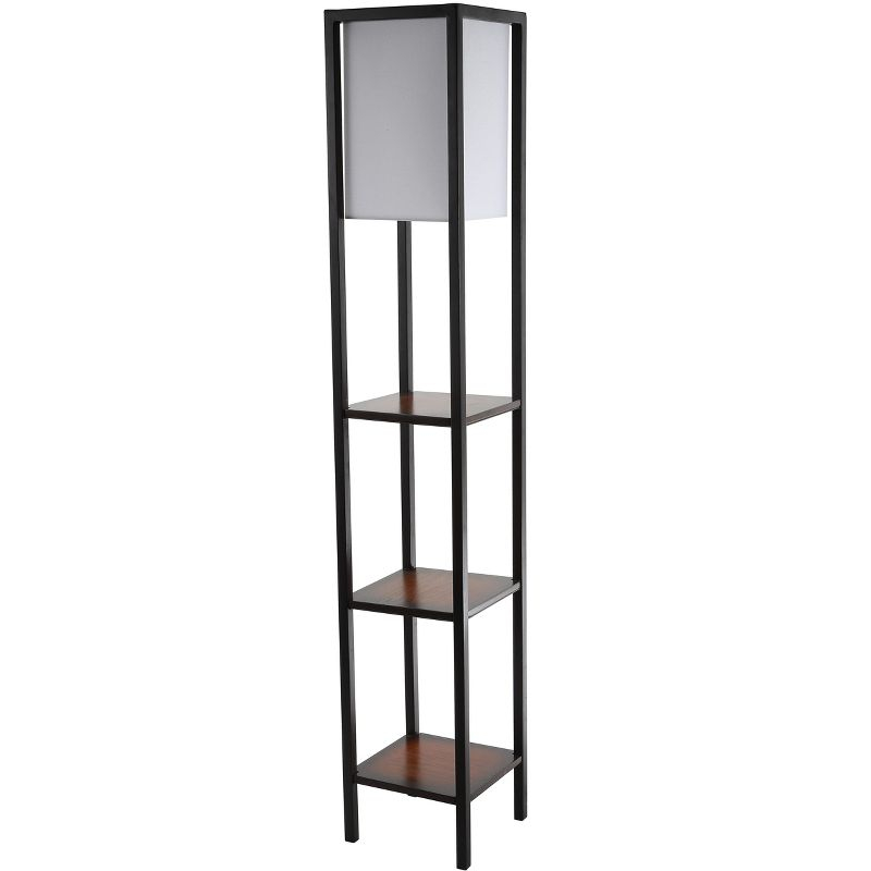 Rista Shelf Floor Lamp - FLL4044 - Cherry/Black - Safavieh