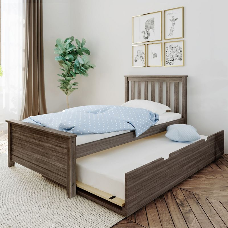 Max & Lily Twin-Size Bed with Trundle, Clay