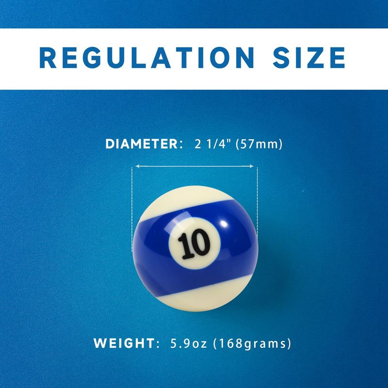 GSE Professional Billiards Pool Balls Set – 2-1/4" Regulation Size, Standard 16 Pool Balls, Art Numbered Design