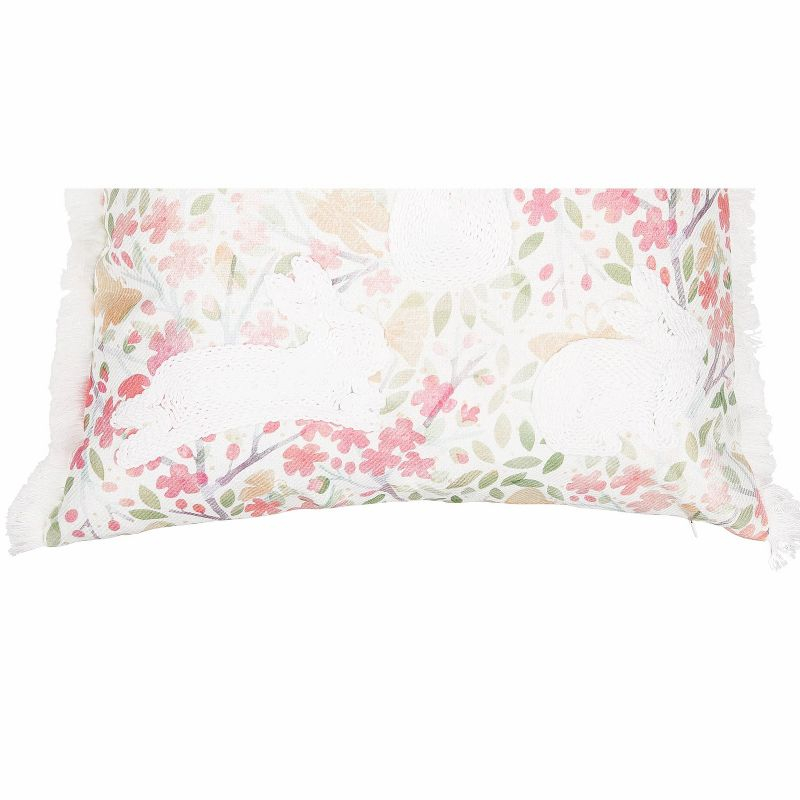 C&F Home Easter Bunnies Flowers Decorative Throw Pillow