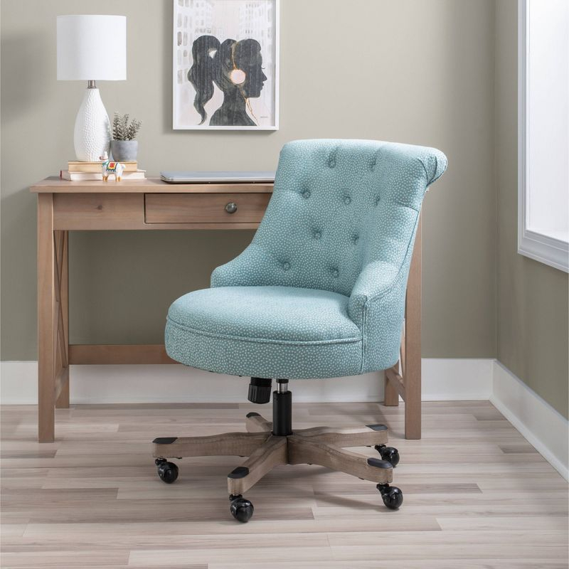 Sinclair Tufted Swivel Office Chair with Casters, Adjustable - Linon