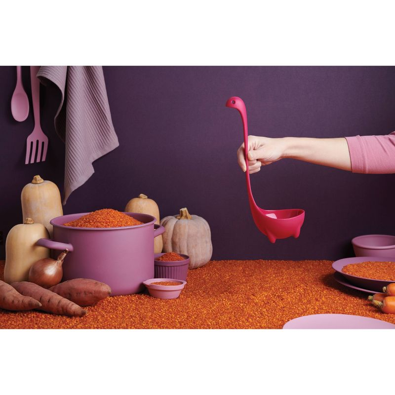 Ototo Jumbo Nessie Ladle Purple: Ergonomic BPA-Free Plastic, Dishwasher-Safe, 5.9 Volume, 8.69" Handle, 1 Piece