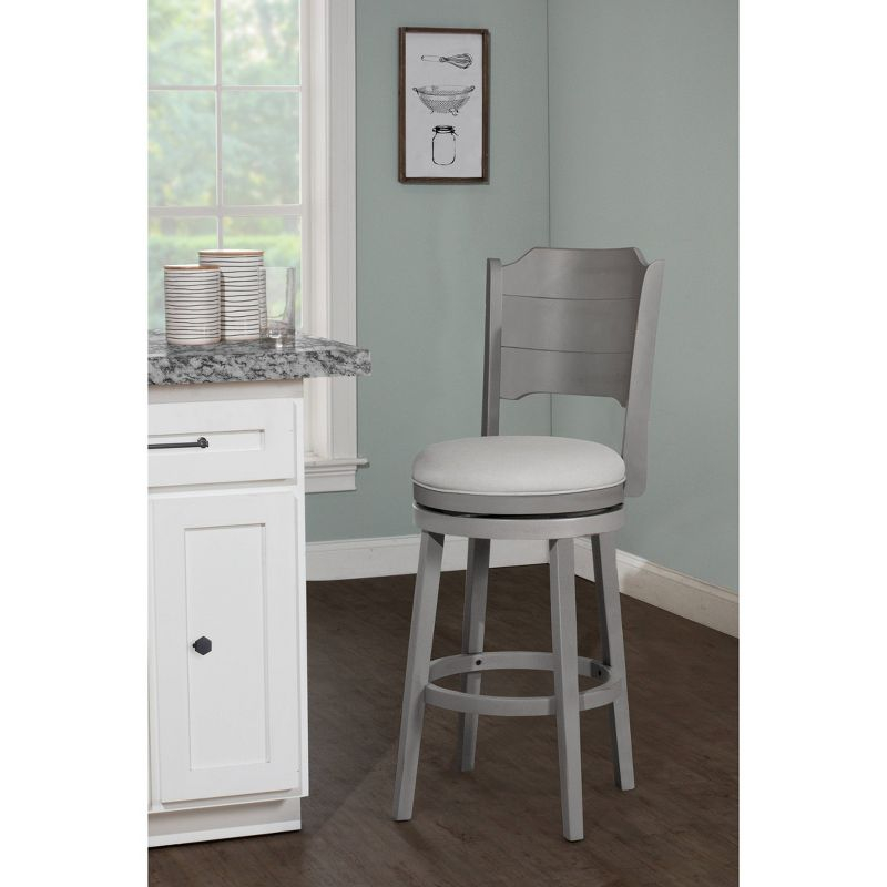 30.25" Clarion Swivel Barstool Distressed Gray - Hillsdale Furniture