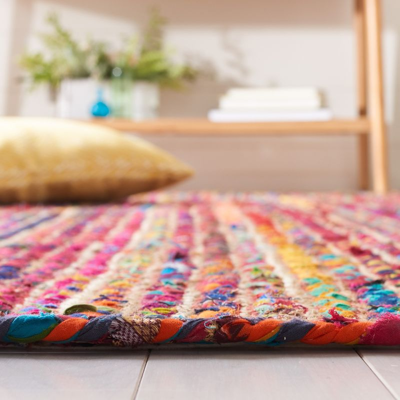 Braided BRD262 Hand Braided Area Rug - Natural/Multi - 6'x9' - Safavieh.