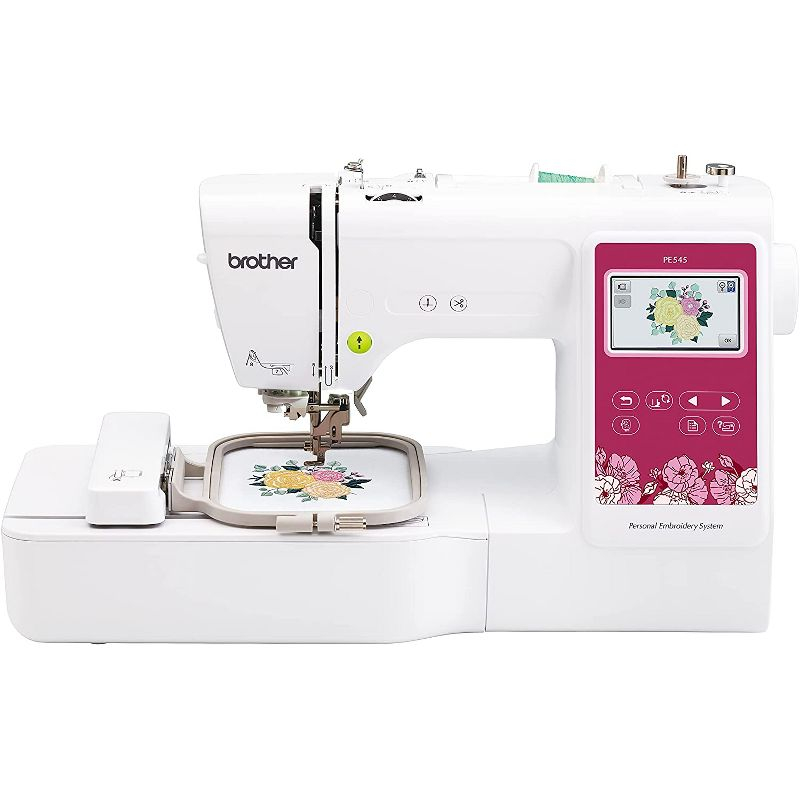 Brother PE545 Embroidery Machine, Wireless LAN Connected and 135 Built-in Designs, Plus 100-Piece 75/11 Embroidery Needles