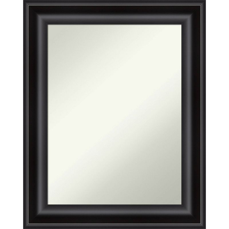 24" x 30" Non-Beveled Grand Black Wall Mirror - Amanti Art: Modern Rectangle, Polystyrene Frame