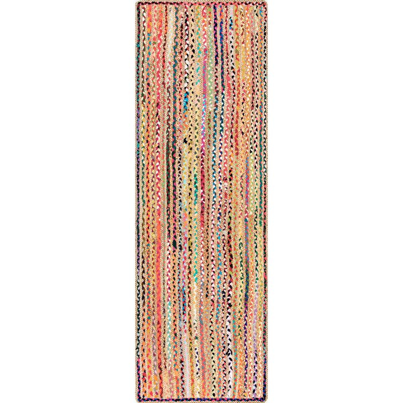 nuLOOM Aleen Bohemian Cotton/Jute Area Rug, Runner 2' 6" x 8', Multicolor