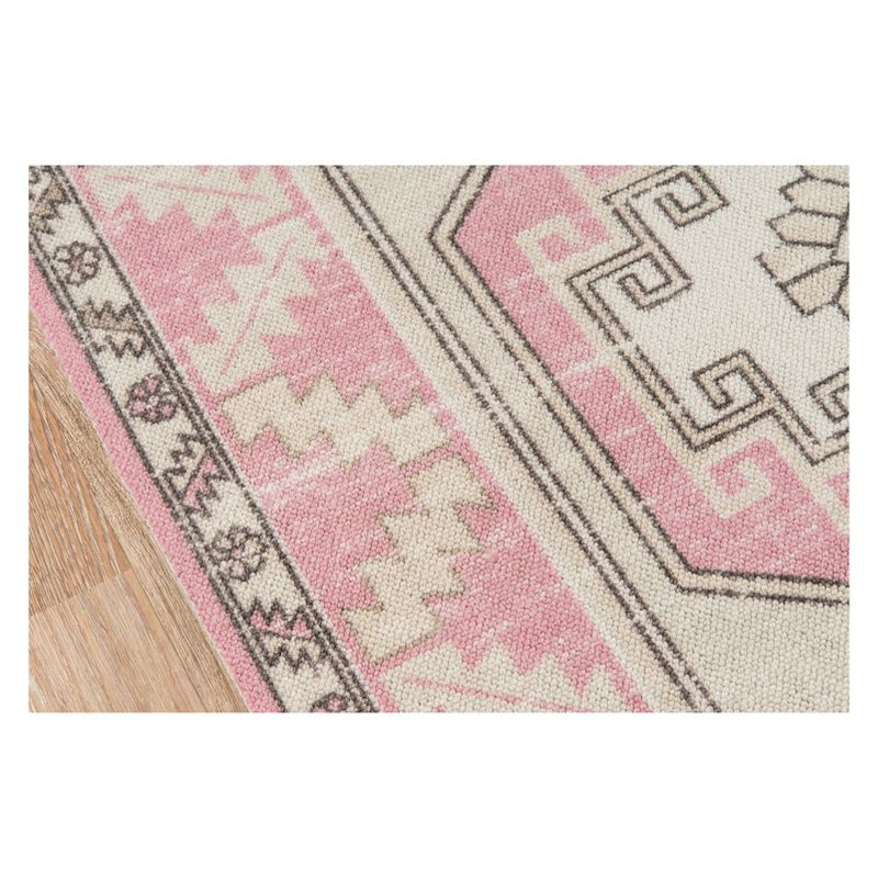 2'x3' Anatolia Owen Accent Rug Pink - Momeni: Traditional Wool & Nylon Low Pile Medallion Indoor Area Rug