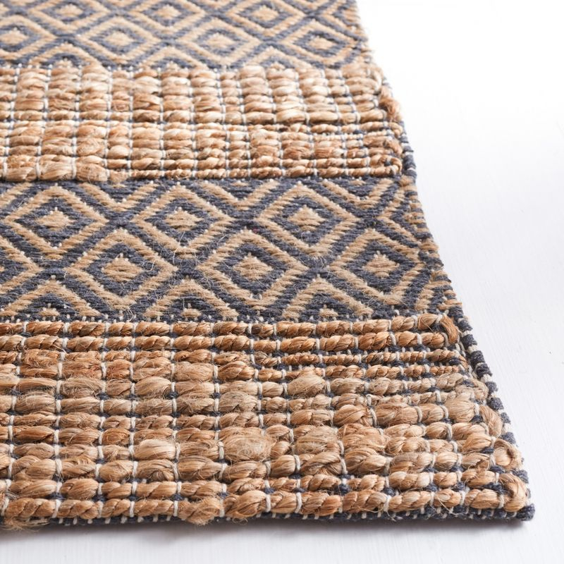 Natural Fiber NFB653 Power Loomed Area Rug - Charcoal/Natural - 8'9"x11'9" - Safavieh.