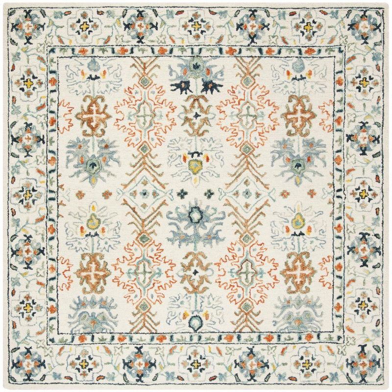 Aspen APN310 Hand Tufted Indoor Area Rug - Ivory/Blue - 7'x7' - Safavieh