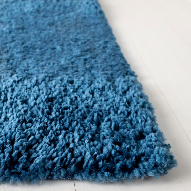August Shag 900 AUG900 Power Loomed Indoor Area Rug - Navy - 5'3"x7'6" - Safavieh