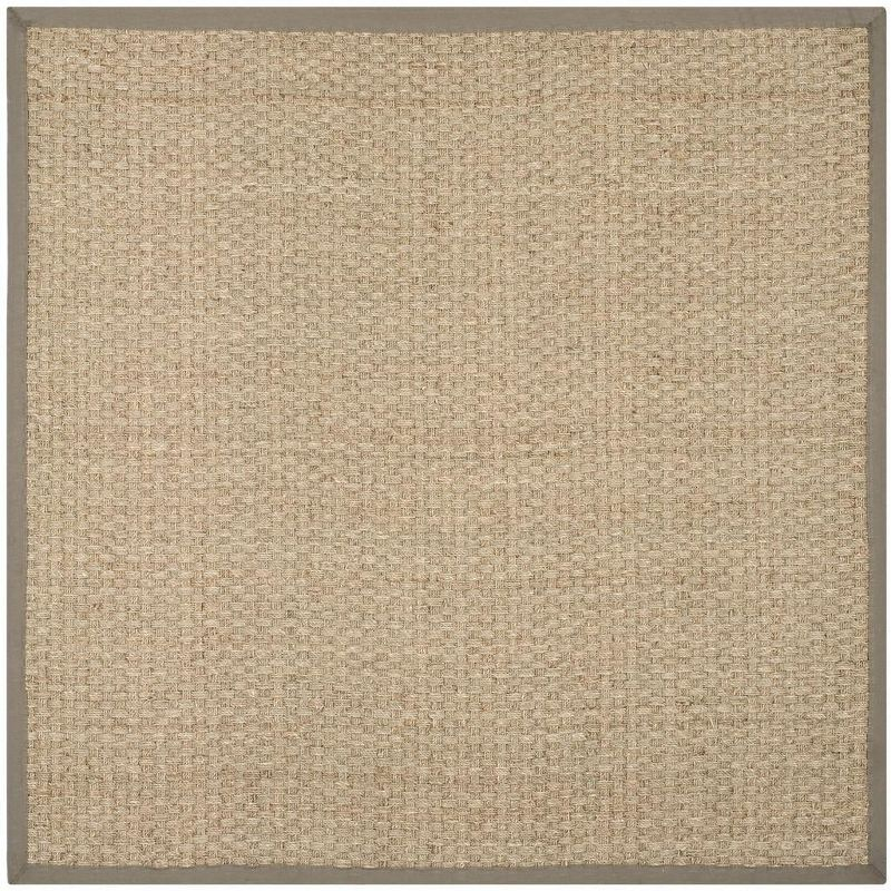 Natural Fiber NF114 Power Loomed Indoor Area Rug - Natural/Grey - 7'x7' - Safavieh.