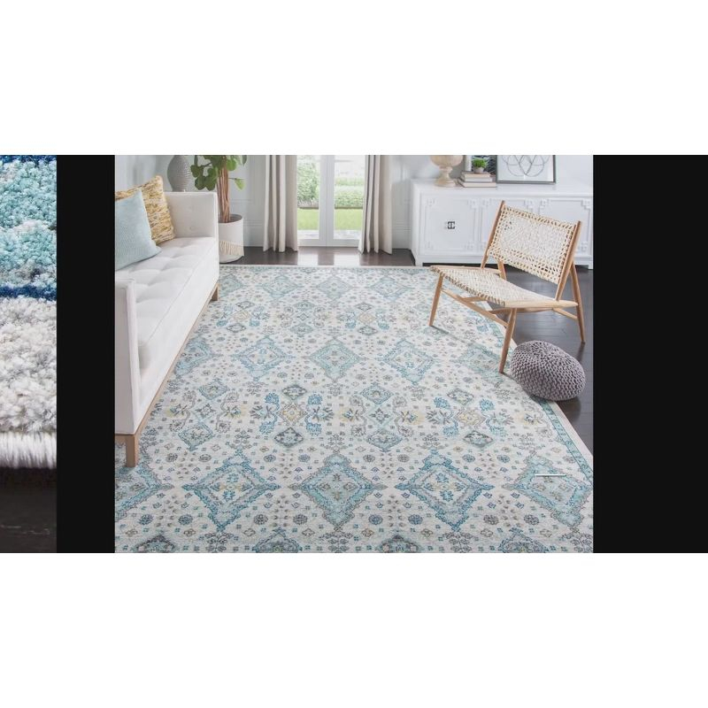 Evoke EVK224 Power Loomed Area Rug - Gold/Ivory - 4'x6' - Safavieh.