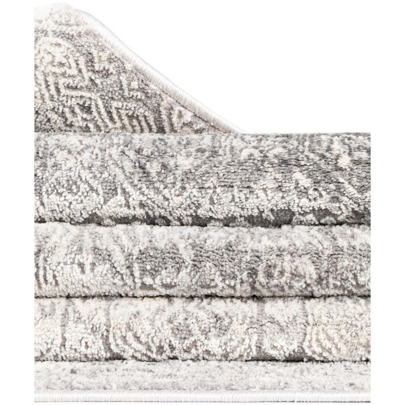 Unique Loom Finsbury Collection Area Rug - Sarah (6'  x 9' Rectangle Gray/Ivory)