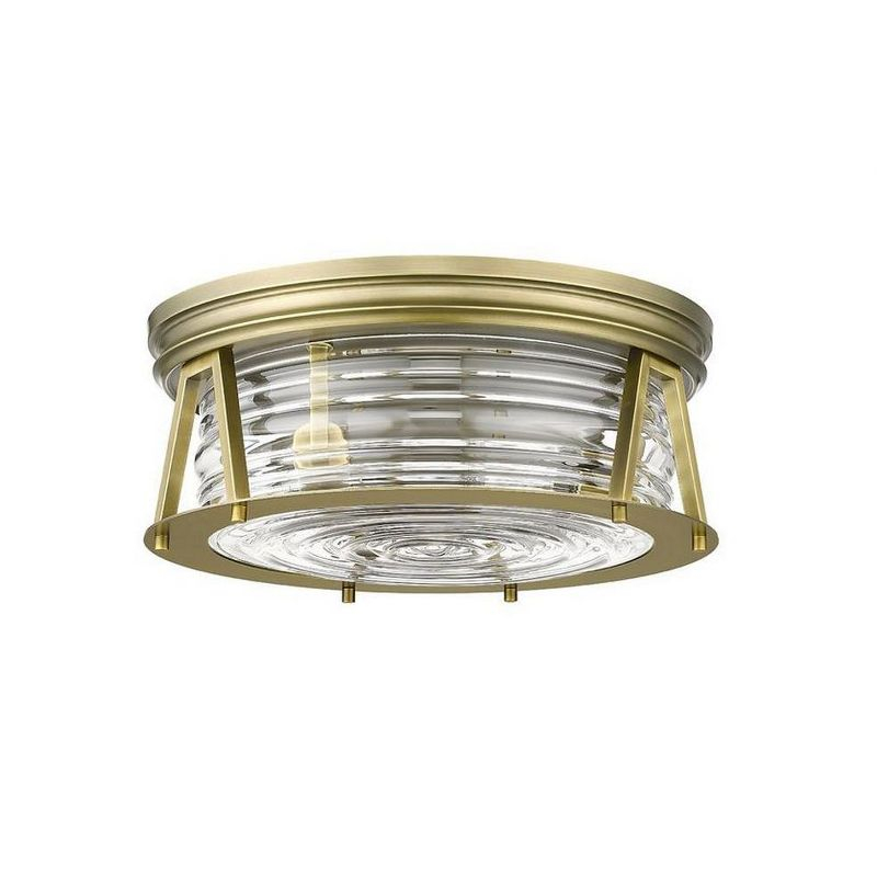 Z-Lite Cape Harbor 3 - Light Flush Mount in  Rubbed Brass