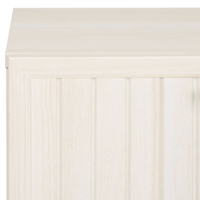 Axelle 1 Drawer Nightstand - Bleached White/Gold - Safavieh