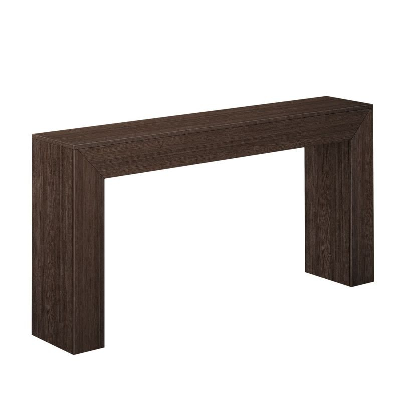 Plank+Beam Grand Console table, 66" Solid Wood Modern Sofa Table, Entryway Table for Hallway, Behind the Couch, Living Room, Foyer, Walnut Wirebrush