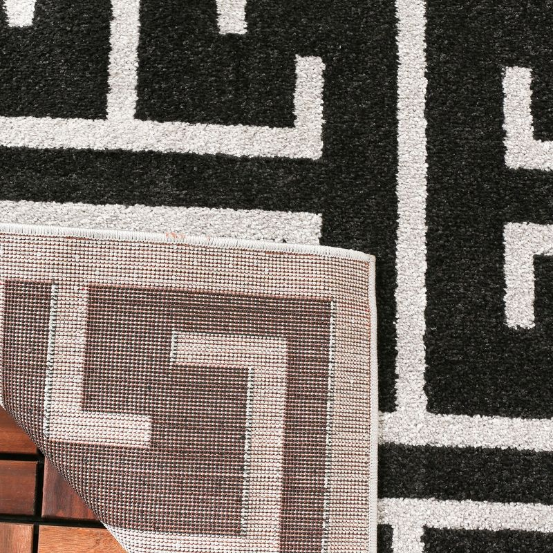 Amherst AMT404 Power Loomed Area Rug - Anthracite/Light Grey - 5'3"x8' - Safavieh.