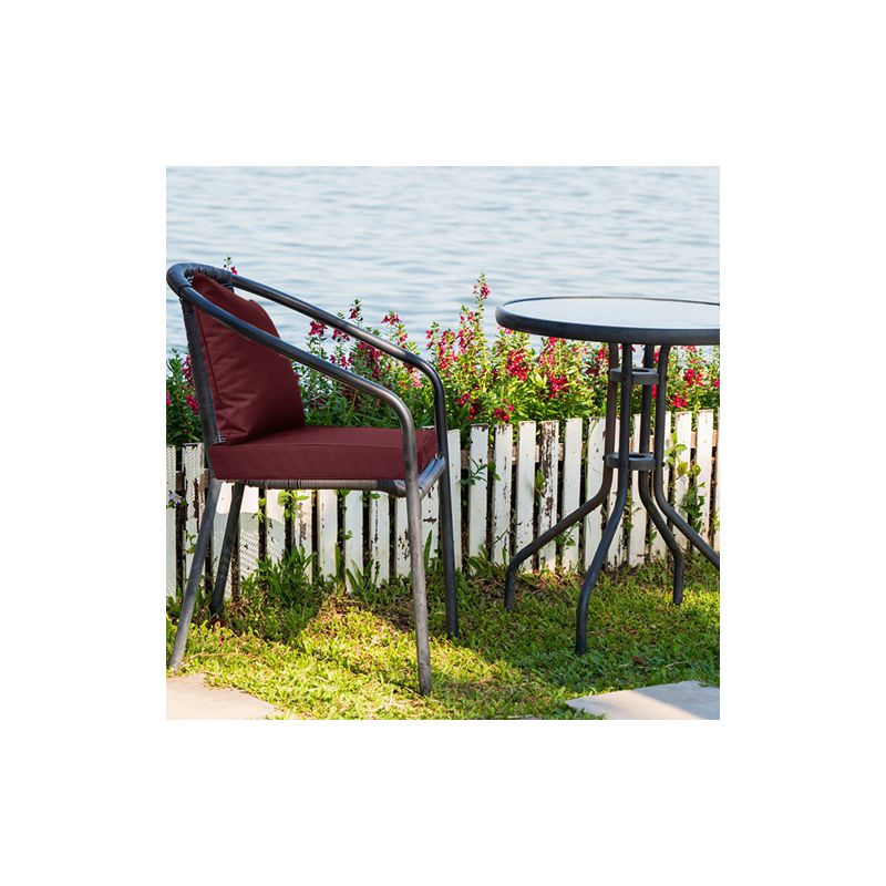 NewHome"Waterproof Outdoor Seat Cushion Set with Removable Cover, Fade-Resistant for Patio Chairs & Sofas"JujubeRed