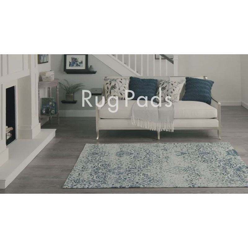 Grid-Loc Ivory 7'6" X 9'8" Non-Slip Rug Pag