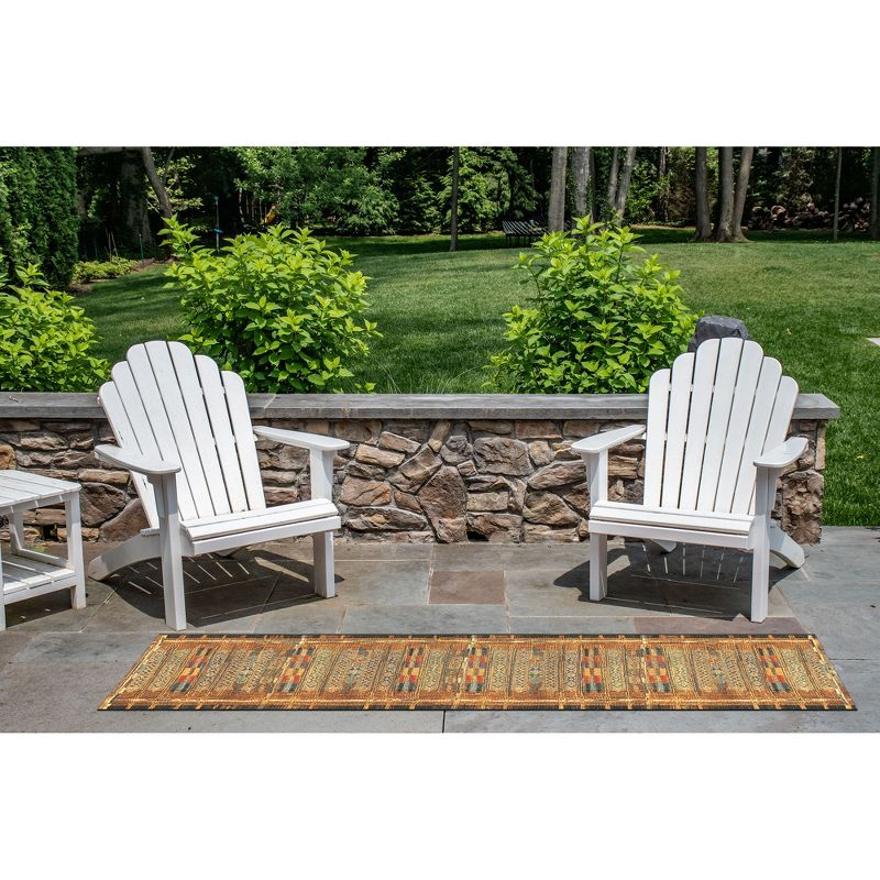 Liora Manne Marina Stripe Indoor/Outdoor Rug Gold 1'11" x 7'6"