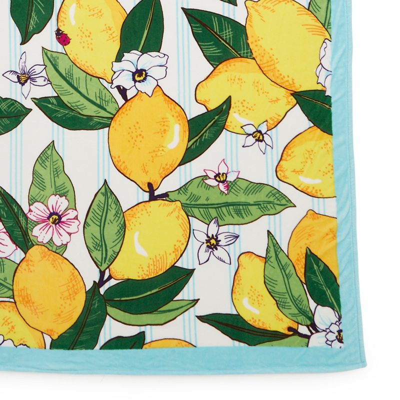 Vera Bradley Women's Outlet Fleece Oversized Throw Blanket Lemon Grove