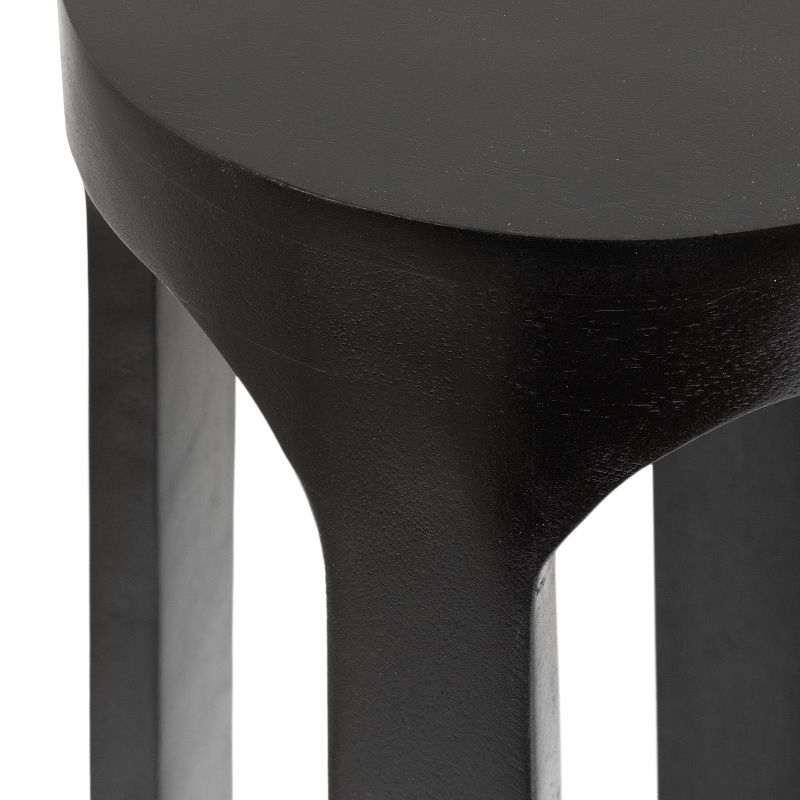 Kate and Laurel Dahl Wood Drink Table, 8x8x23, Black