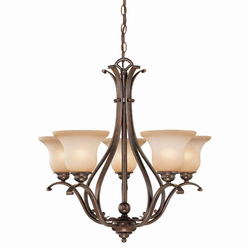 Vaxcel Monrovia 5 - Light Chandelier in  Royal Bronze
