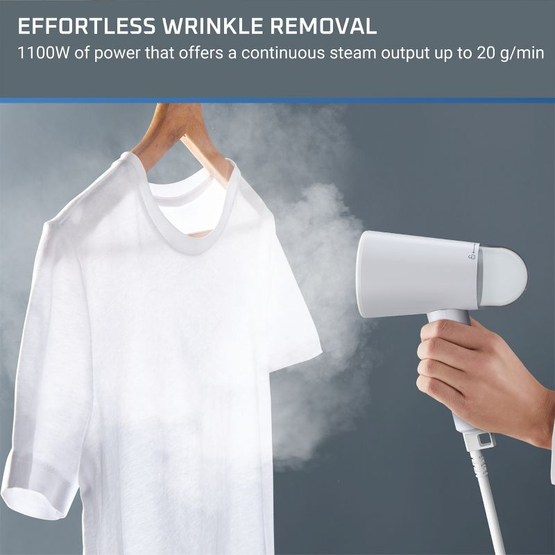 Rowenta Handheld Garment Steamer for Clothes Travel Steam Gray: Travel-Size, Vertical Steam, Comfort-Grip Handle, 1099W