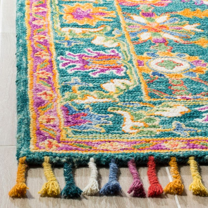Aspen APN113 Hand Tufted Area Rug - Turquoise/Purple - 7' X 7' Square - Safavieh.